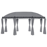 Gazebo with Curtains 520x349x255 cm Anthracite