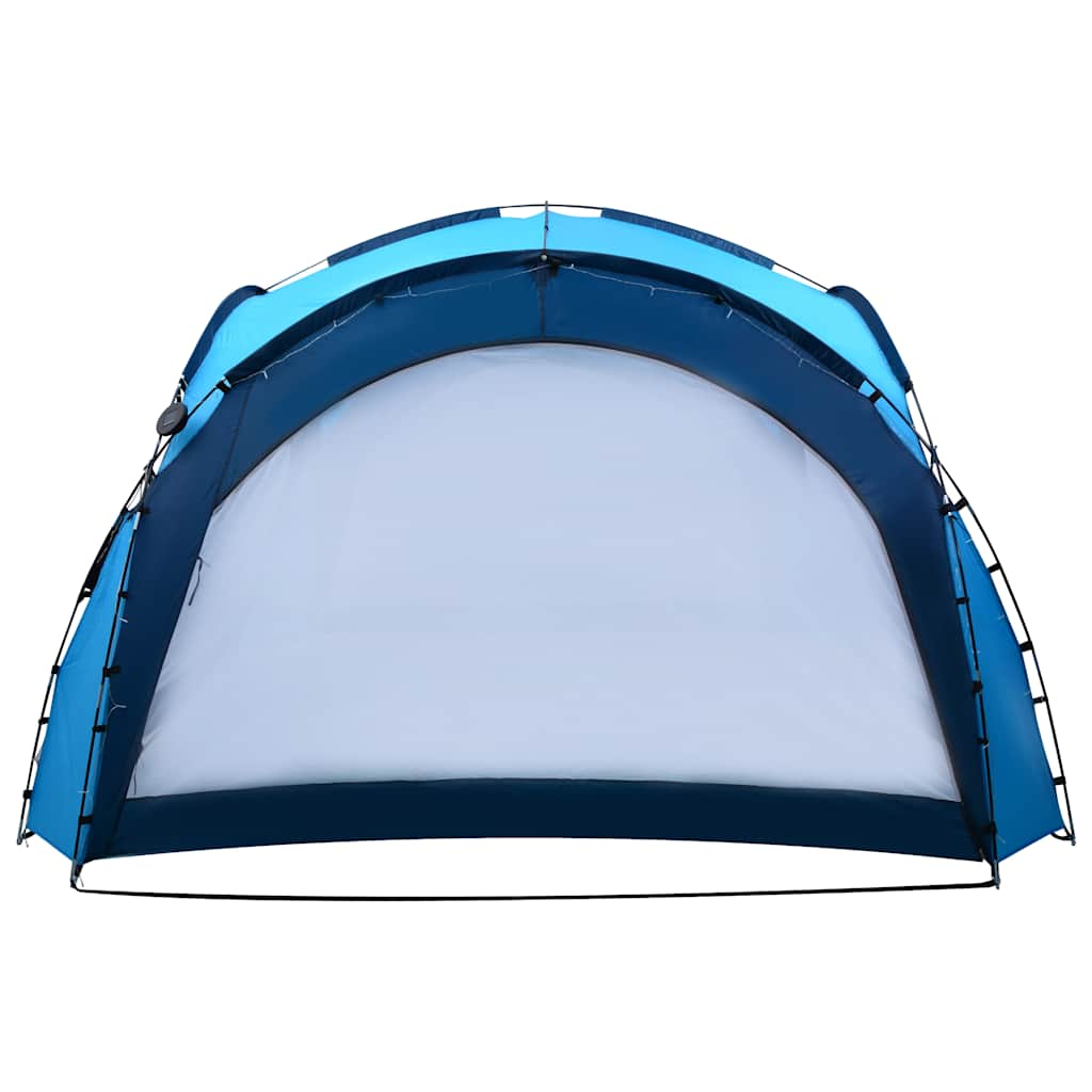 Party Tent with LED and 4 Sidewalls 3.6x3.6x2.3 m Blue