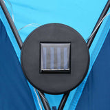 Party Tent with LED and 4 Sidewalls 3.6x3.6x2.3 m Blue