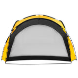 Party Tent with LED and 4 Sidewalls 3.6x3.6x2.3 m Yellow