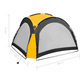 Party Tent with LED and 4 Sidewalls 3.6x3.6x2.3 m Yellow