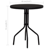 3 Piece Bistro Set PVC Rattan Black