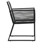 Garden Chairs 2 pcs Black PVC Rattan