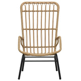 Garden Chair Poly Rattan Light Brown