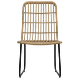 Garden Chairs 2 pcs Poly Rattan Oak