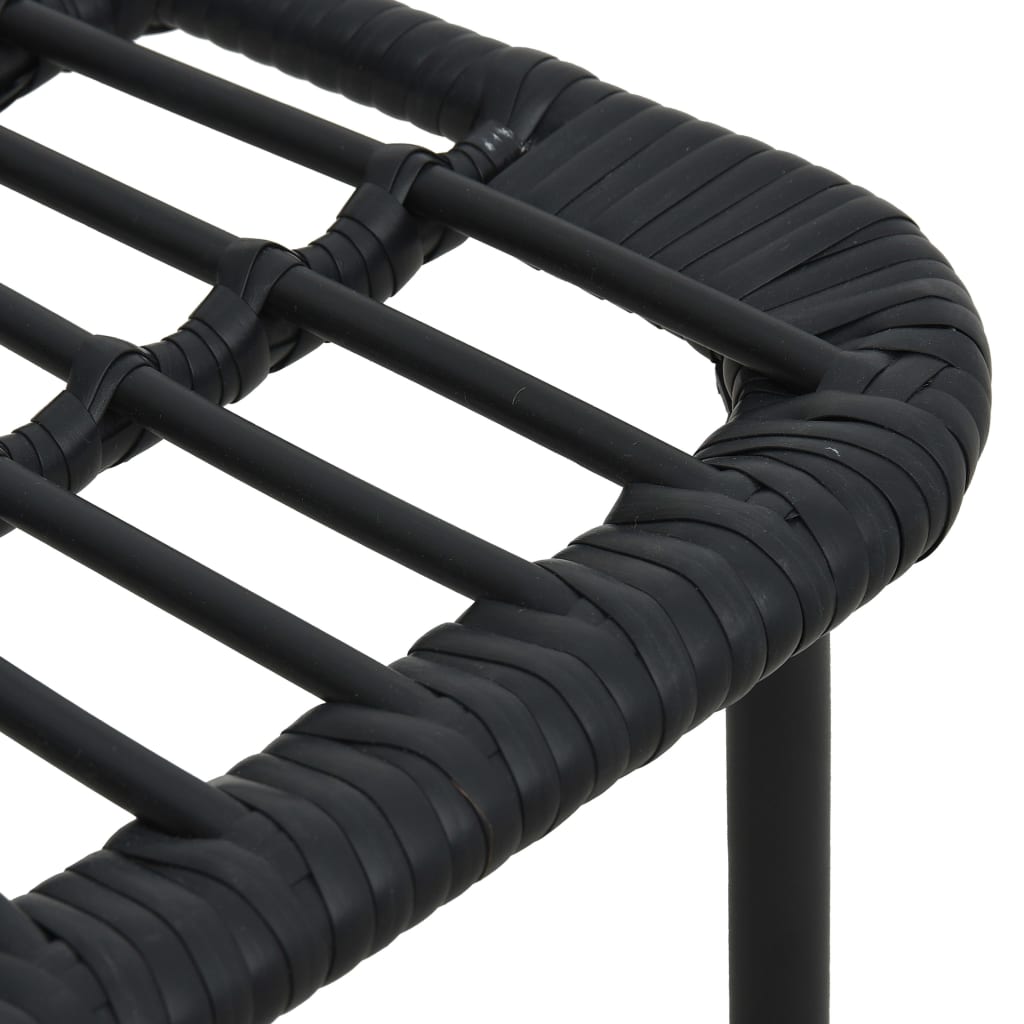 Garden Chairs 2 pcs Poly Rattan Black