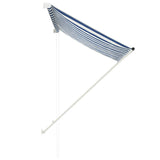 Retractable Awning 100x150 cm Blue and White