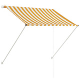 Retractable Awning 100x150 cm Yellow and White