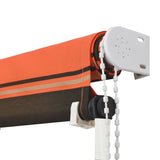 Retractable Awning 400x150 cm Orange and Brown