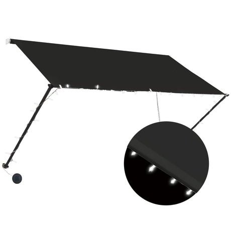 Retractable Awning with LED 250x150 cm Anthracite