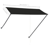 Retractable Awning with LED 300x150 cm Anthracite