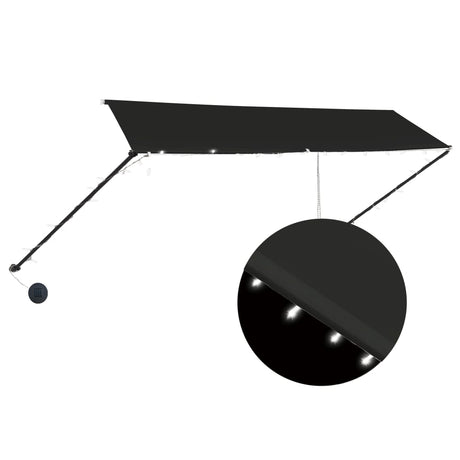 Retractable Awning with LED 350x150 cm Anthracite