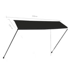 Retractable Awning with LED 350x150 cm Anthracite