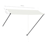 Retractable Awning with LED 300x150 cm Cream
