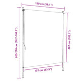 Outdoor Roller Blind 150x270 cm Anthracite