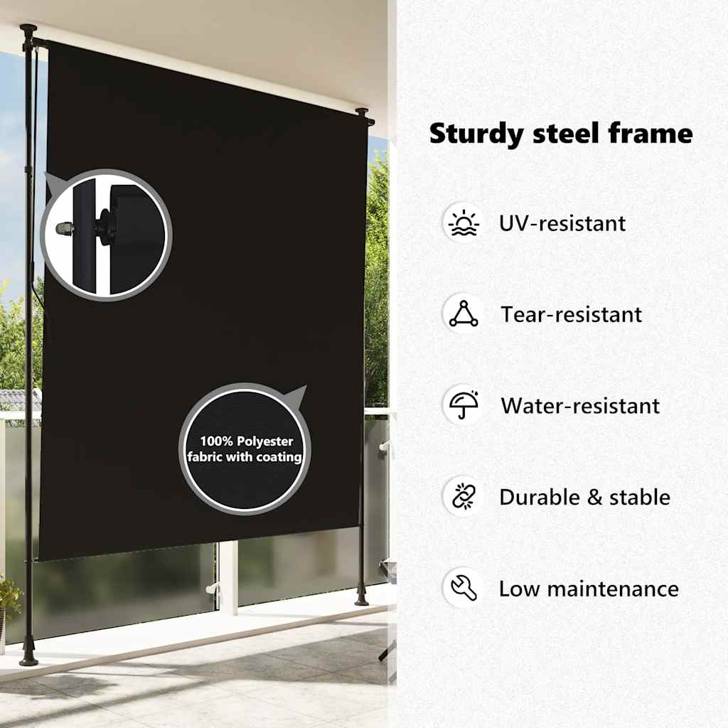 Outdoor Roller Blind 200x270 cm Anthracite