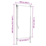Outdoor Roller Blind 100x270 cm Cream