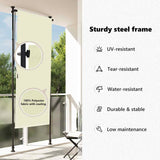 Outdoor Roller Blind 120x270 cm Cream