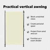 Outdoor Roller Blind 120x270 cm Cream