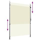 Outdoor Roller Blind 150x270 cm Cream