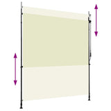 Outdoor Roller Blind 200x270 cm Cream