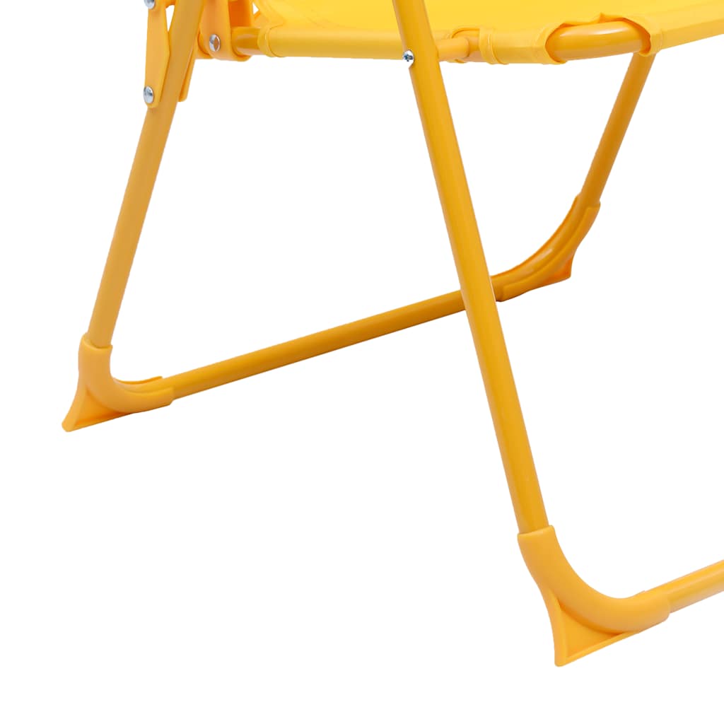 3 Piece Kids' Garden Bistro Set with Parasol Yellow