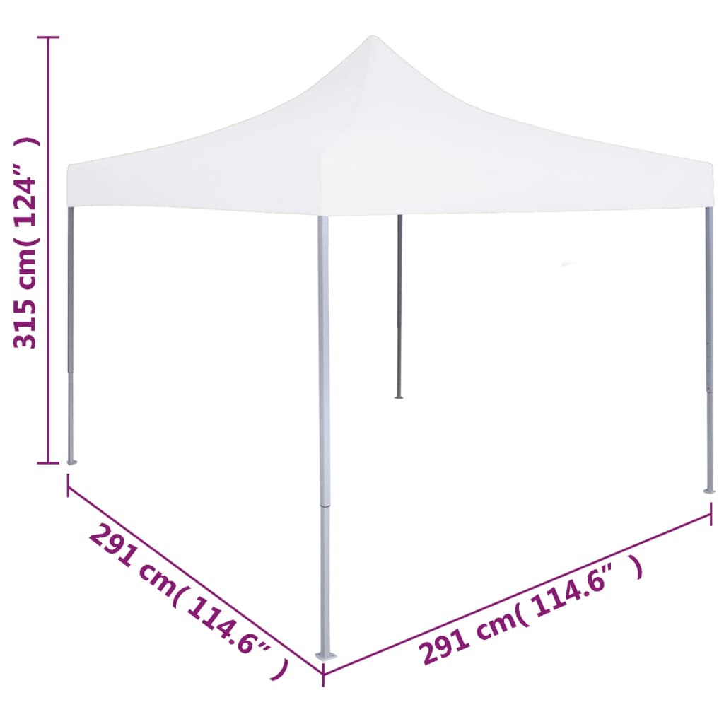 Professional Folding Party Tent 3x3 m Steel White