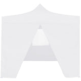 Professional Folding Party Tent with 4 Sidewalls 3x3 m Steel White