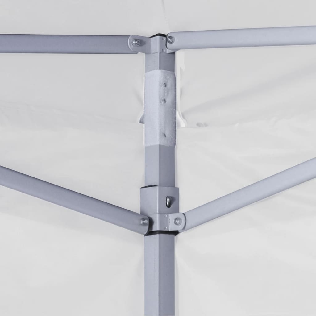 Professional Folding Party Tent with 4 Sidewalls 3x3 m Steel White