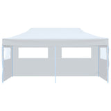 Folding Pop-up Partytent with Sidewalls 3x6 m Steel White