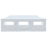 Folding Pop-up Party Tent with 8 Sidewalls 3x9 m White