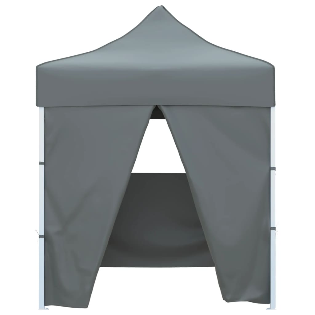 Professional Folding Party Tent with 4 Sidewalls 2x2 m Steel Anthracite