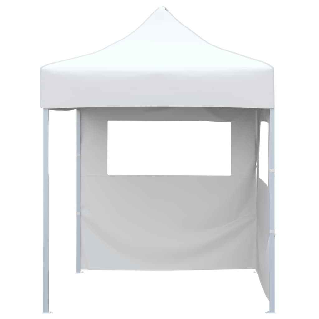 Professional Folding Party Tent with 2 Sidewalls 2x2 m Steel White
