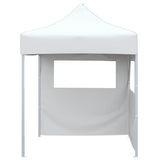 Professional Folding Party Tent with 2 Sidewalls 2x2 m Steel White