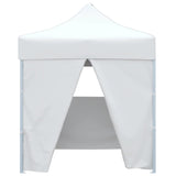Professional Folding Party Tent with 4 Sidewalls 2x2 m Steel White