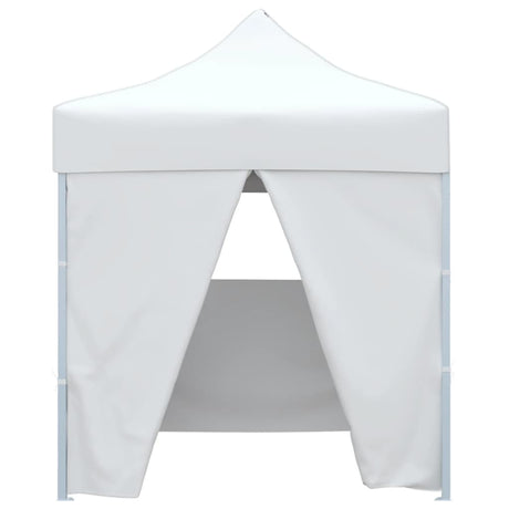 Professional Folding Party Tent with 4 Sidewalls 2x2 m Steel White