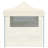 Professional Folding Party Tent with 3 Sidewalls 3x4 m Steel Cream