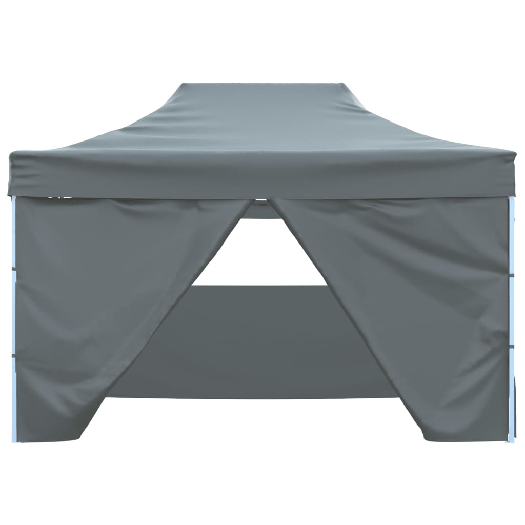 Professional Folding Party Tent with 4 Sidewalls 3x4 m Steel Anthracite