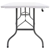 Folding Garden Table White 180x72x72 cm HDPE