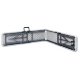 Folding Garden Benches 2 pcs 180 cm HDPE White