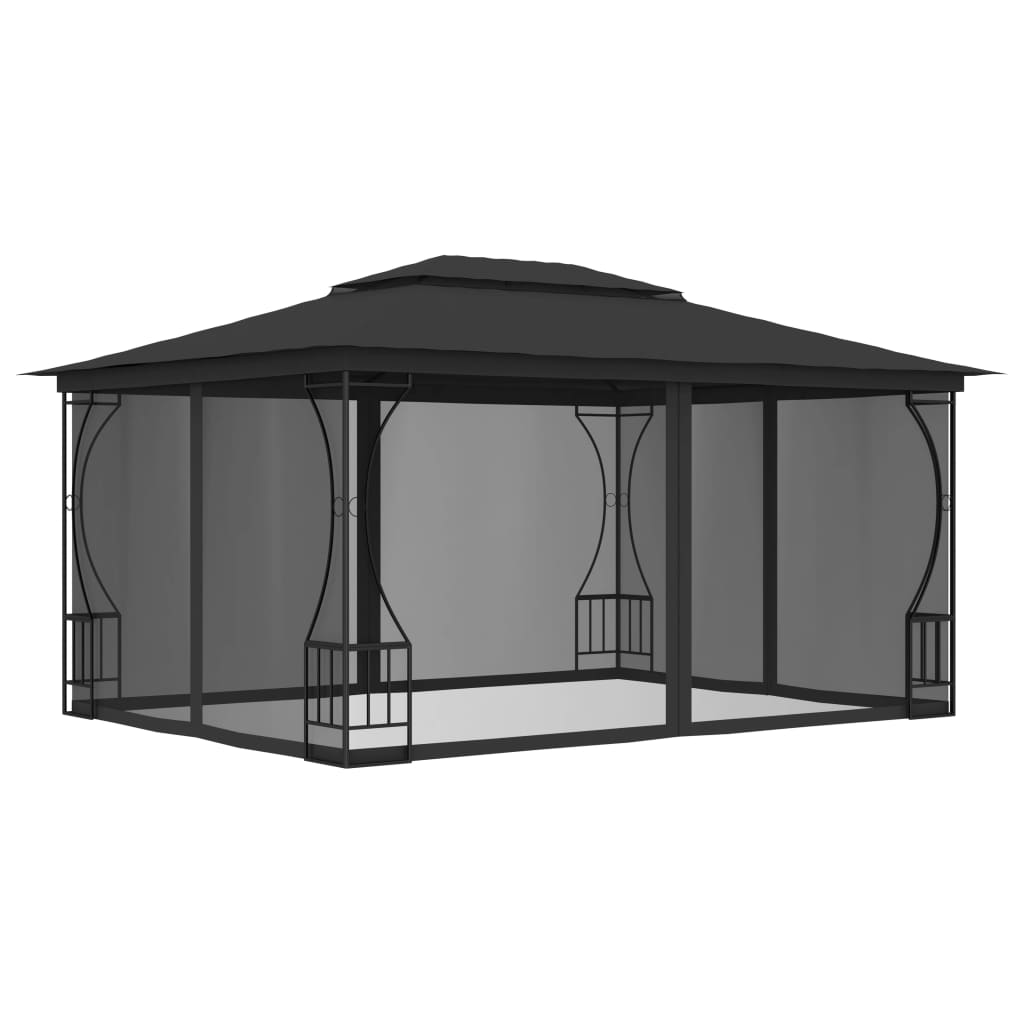 Gazebo with Nets 300x400x265 cm Anthracite