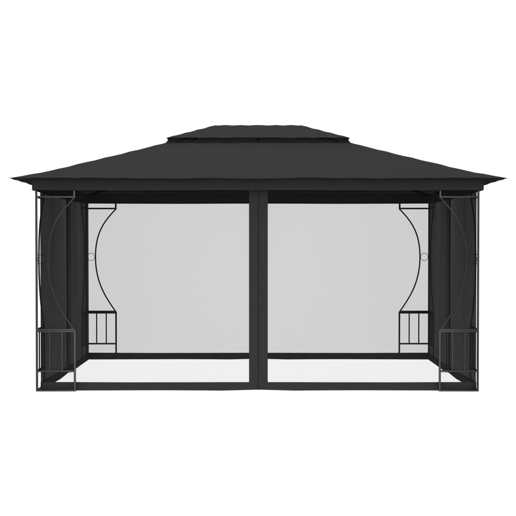 Gazebo with Nets 300x400x265 cm Anthracite