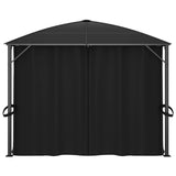 Gazebo with Curtains 400x300x265 cm Anthracite