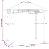 BBQ Gazebo 240x150x255 cm Anthracite Steel