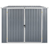 Garden Shed Grey 195x198x159 cm Galvanised Steel