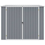 Garden Shed Grey 195x198x159 cm Galvanised Steel