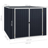 Garden Shed Anthracite 195x198x159 cm Galvanised Steel