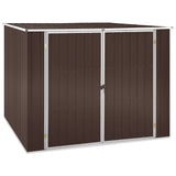 Garden Shed Brown 195x198x159 cm Galvanised Steel