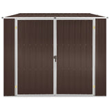 Garden Shed Brown 195x198x159 cm Galvanised Steel