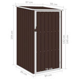 Garden Shed Brown 87x98x159 cm Galvanised Steel